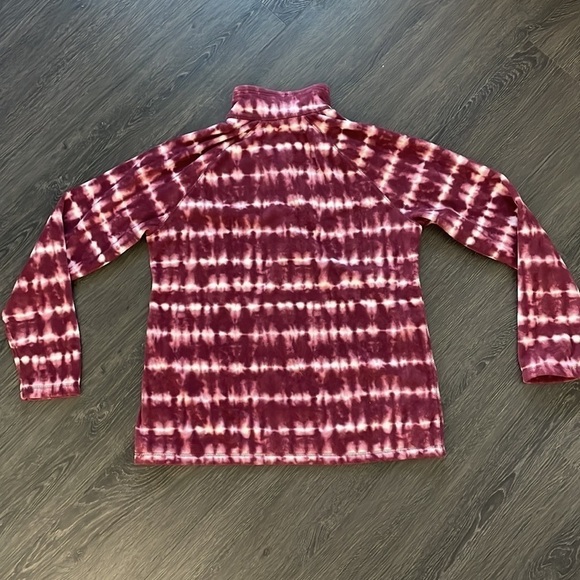 SzL Eddie Bauer 1/4 zip Fleece NWOT condition Burgundy/pink/white - Picture 5 of 7